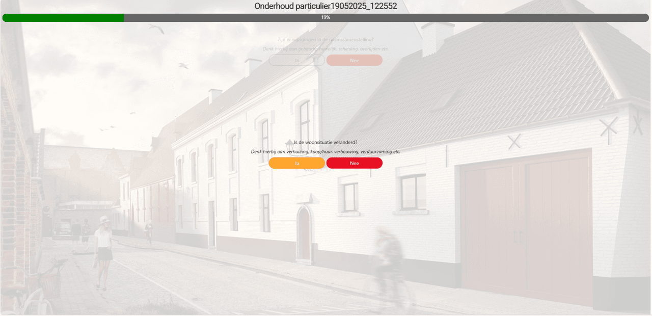Onderhoud particulier slim formulier afbeelding