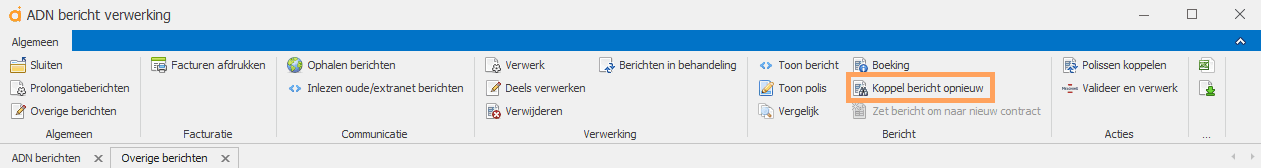 ADN overig bericht opnieuw koppelen
