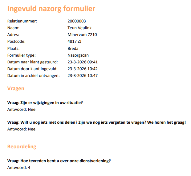 voorbeeld gevuld slim formulier met groeperingen