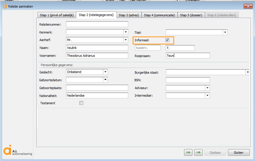 informeel in relatiewizard